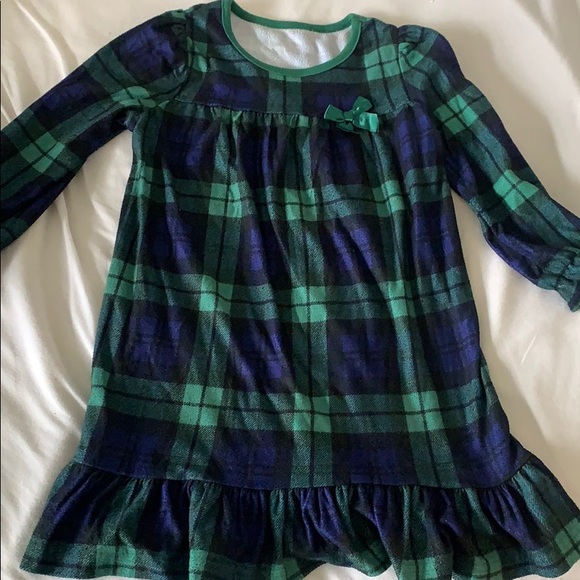 green plaid nightgown